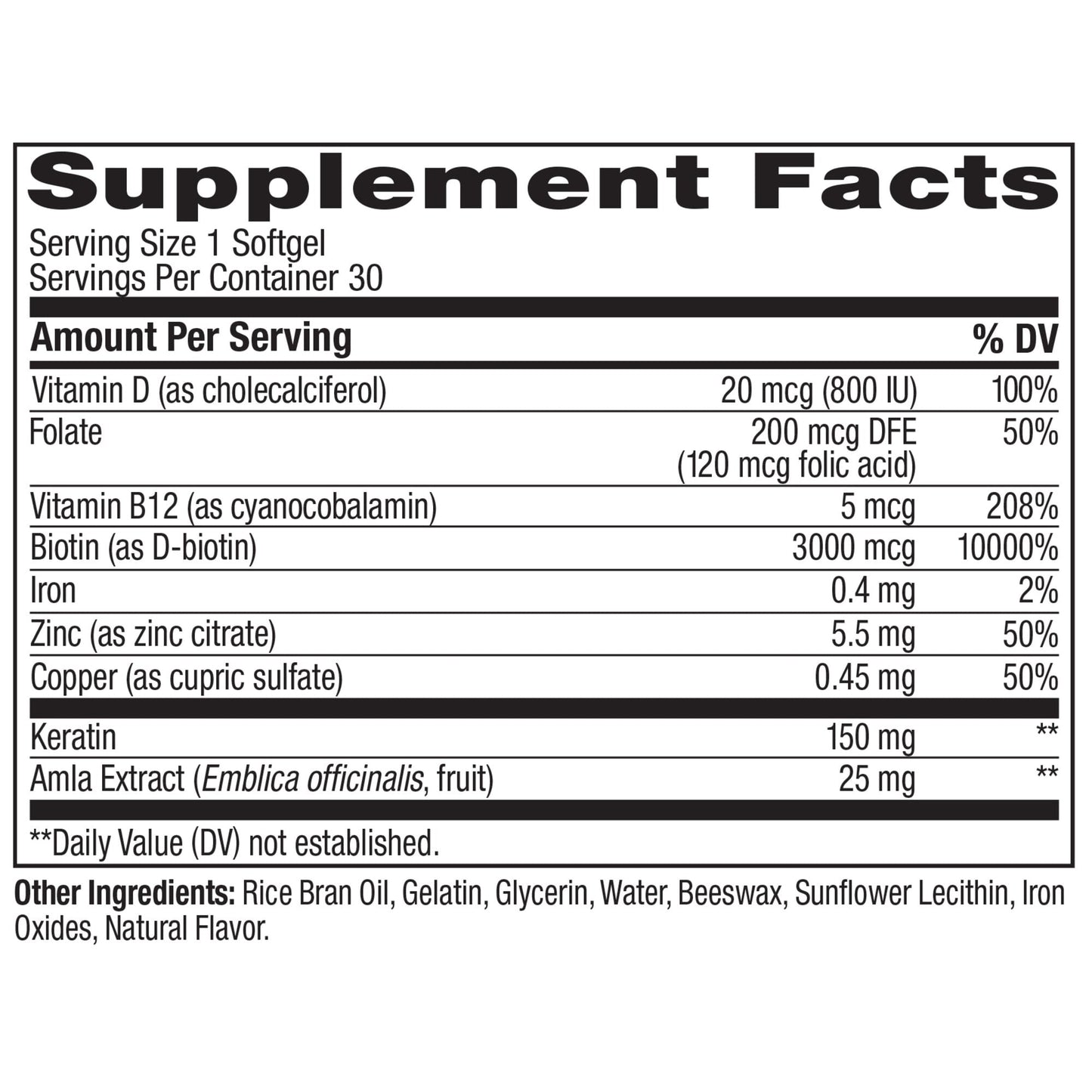 Ultra Strength Hair Softgels